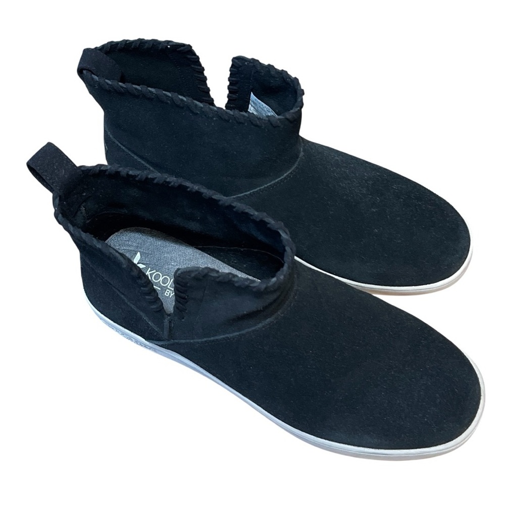 Koolaburra By Ugg W Rylee Womens Ankle Booties Suede Whipstitch Black 9 Winter